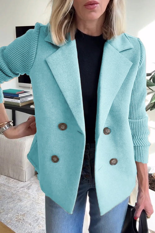 Luna™ - Elegant Knit-Sleeve Blazer