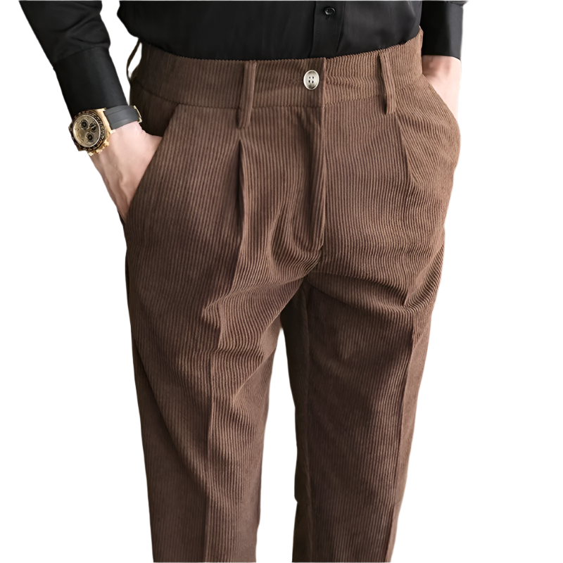 Visconti Corduroy Straight Leg Pants