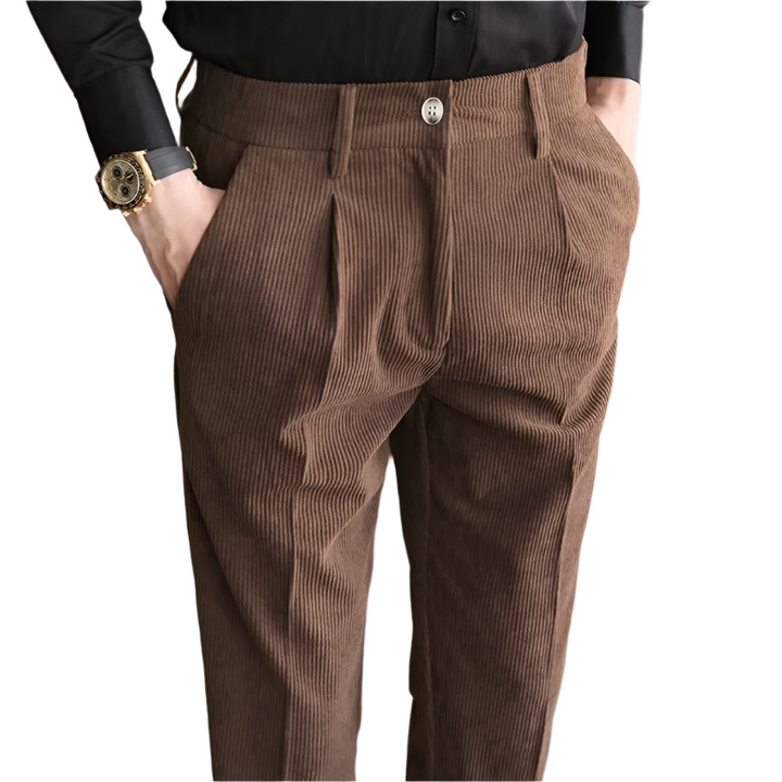 Visconti Corduroy Straight Leg Pants