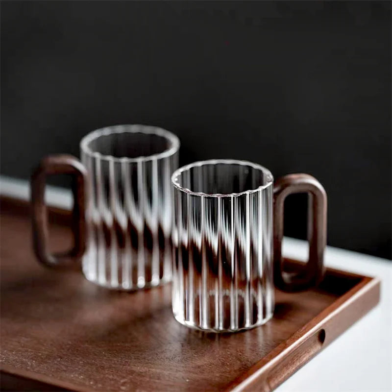 Pavina Striped Glass Mug