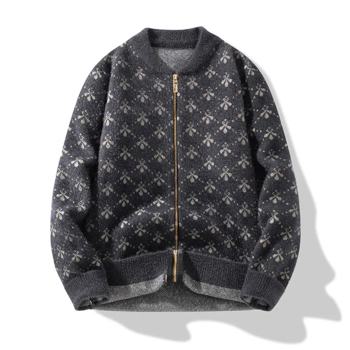 Pinnacle Patterns Thickend Wool Zip Cardigan