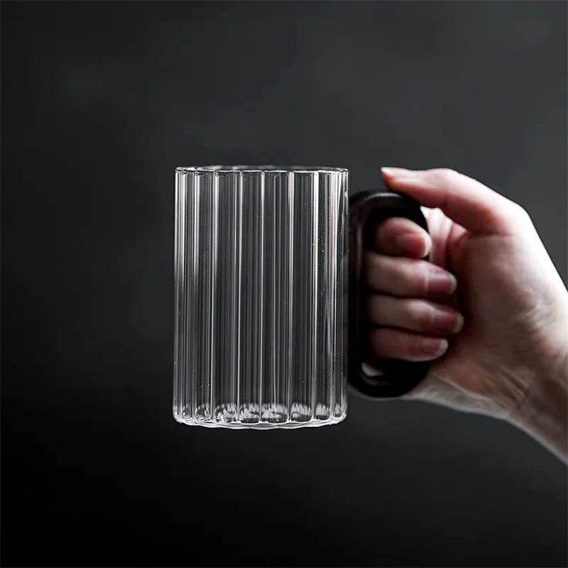 Pavina Striped Glass Mug