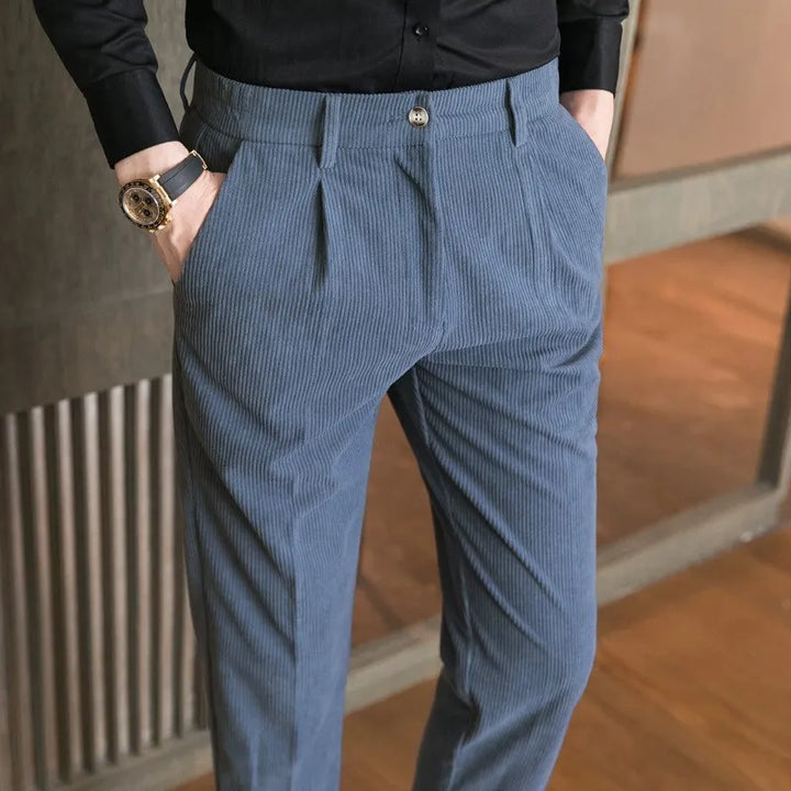 Visconti Corduroy Straight Leg Pants