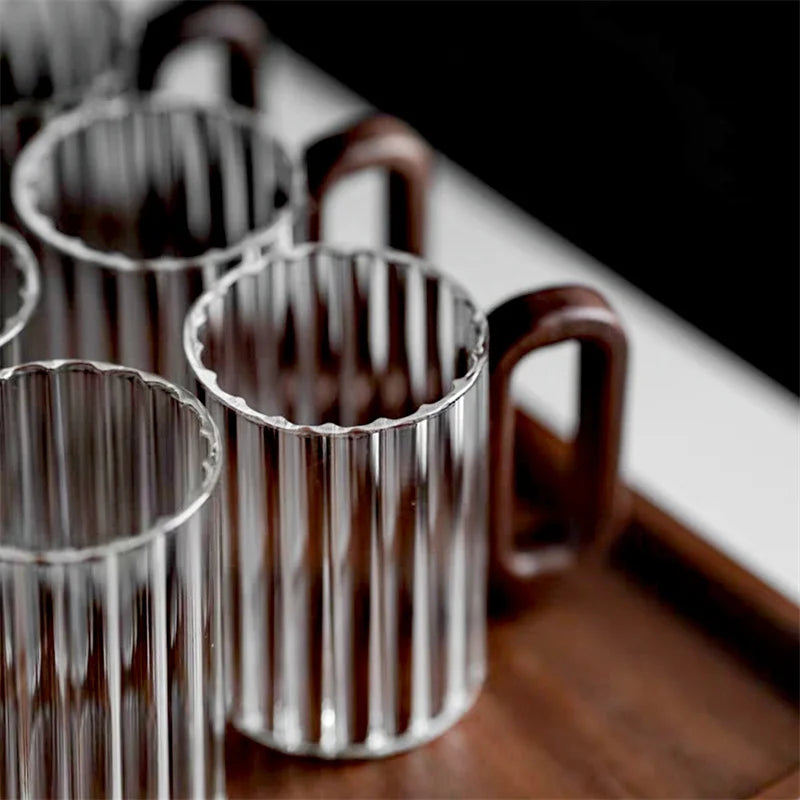 Pavina Striped Glass Mug