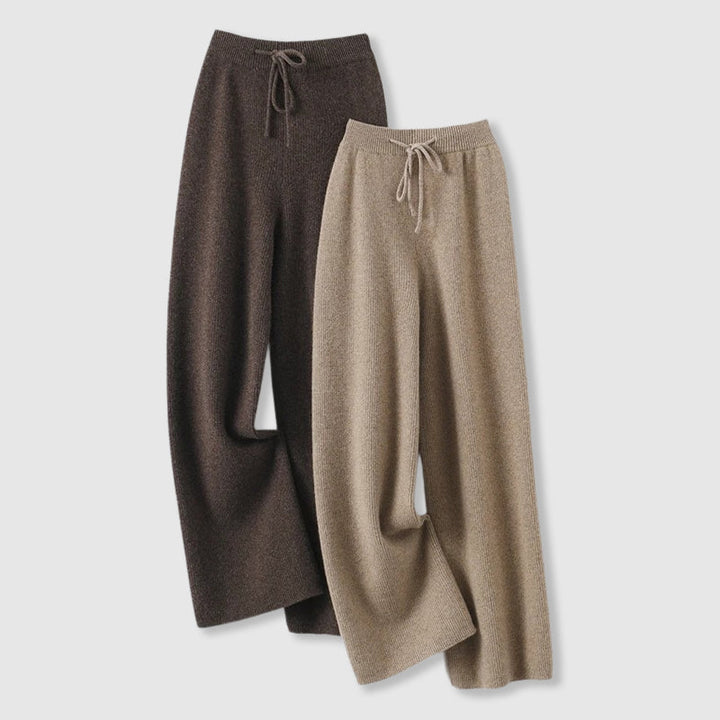 Sofia Amoretti Cashmere Wide-Leg Pants