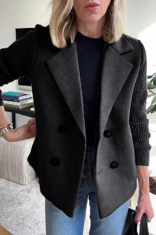 Luna™ - Elegant Knit-Sleeve Blazer